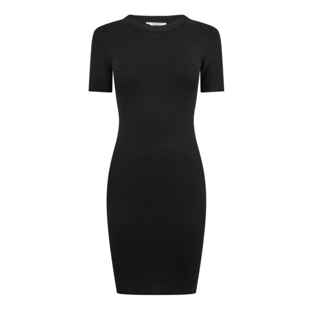 Jack Wills Womens/Ladies Ribbed Mini Dress / Black